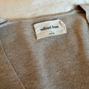 Aritzia Wilfred Free Gray Cardigan